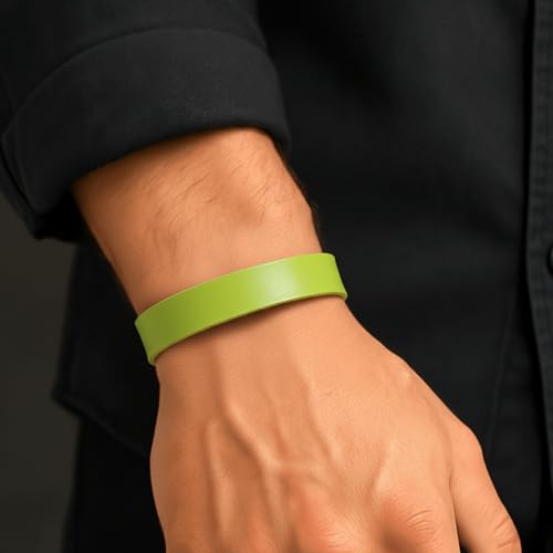 Image of THE MEN THING BLAZEFIT STRAP - 18mm Genuine Leather Bracelet with Stainless Steel Stud Button Closure for Men & Boys (6.6 /7.1 /7.6 inch)