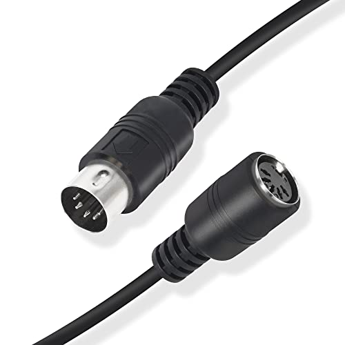 MIDI Extension Cable DIN 5 Pin Male to Female Audio Adapter Cable for MIDI Keyboard Synthesizer, Organ, Electric Piano, MIDI Guitar(50 cm)