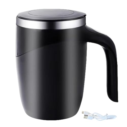 Fiorky Taza de café con agitación magnética automática de 400 ml Taza de mezcla eléctrica de alta velocidad de acero inoxidable Taza de café automezcla eléctrica recargable por USB para café