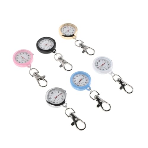 Reloj de bolsillo para enfermeras Cabilock: 6 piezas de acero inoxidable con cuarzo y luz. 1