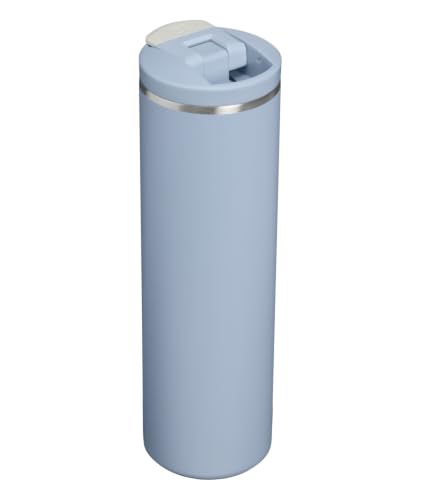 Image of STANLEY Transit FlipTop Mug | Leakproof Coffee Travel Cup | Vacuum Insulated Stainless Steel | Stays Hot or Cold for Hours | BPA-Free | 20 oz | Blue Dream Stone