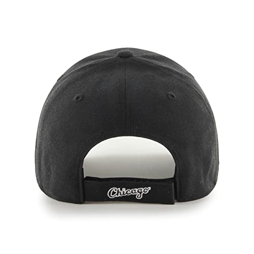 47 Chicago White Sox MLB MVP Unisex Baseball Cap, Adjustable, White Logo, Black