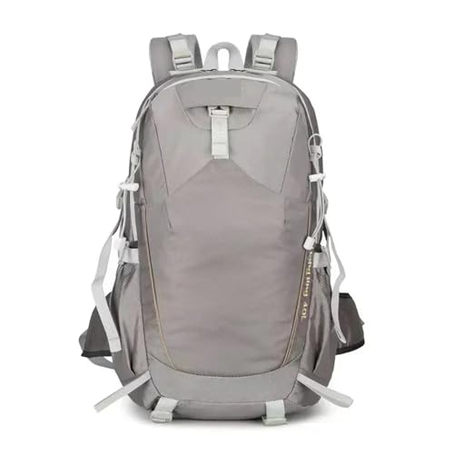Genérico 40L al aire libre senderismo Camping mochila impermeable ligero montañismo bolsa ciclismo con cubierta(Gray)