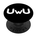 UwU Kitties: UwU Design - Happy Anime Face PopSockets PopGrip: Swappable Grip for Phones & Tablets PopSockets Adhesive PopGrip