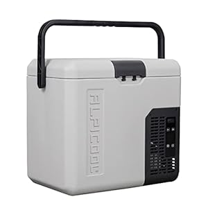 Alpicool P18 18L Mini koelkast compressor Auto Koelkast, draagbare elektrische Autokoelkast 12/24V DC en 100-240V AC voor auto, vrachtwagen, camping met stopcontact en USB-poort