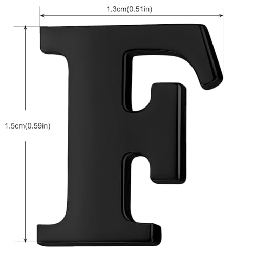 Image of HONEY BEAR Initial Alphabet Letter Lapel Pins Collar Badge Brooches for Mens /Womens Shirt Dress Decoration Black