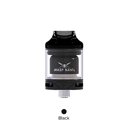OUMIER Wasp Nano RTA Cigarrillos Eelectronicos Vaporizador Atomizer 3ml-Sin Tabaco y Sin Nicotina(Negro)
