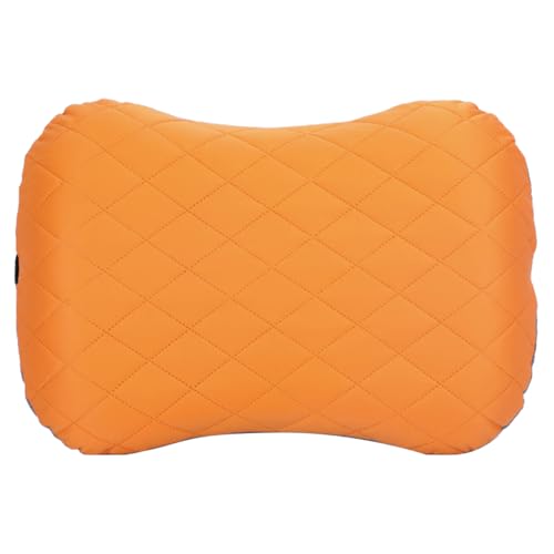 WOLFSTORM Ultra-Light Outdoor Camping Travel Inflatable Pillow, Compact, Comfortable, Ergonomic Inflatable Pillow That Provides Neck and Lumbar Support for Camping, Hiking (Orange and Gray)