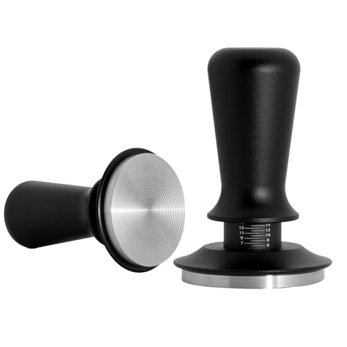 Rahzii 58mm Espresso Tamper, Professional Barista Coffee Tamper, Heavy-Duty Stainless-Steel Flat Base, Ergonomic Handle, Compatible with 58mm Portafilter, Coffee Accessory for Espresso lovers