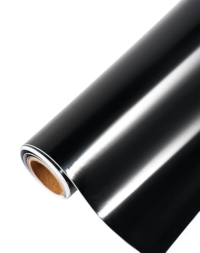 Image of 3ft x 5ft Gloss Black Car Vinyl Wrap Roll, Durable Easy Application Automotive Wrapping Film for Car Body Protection (Gloss Black)