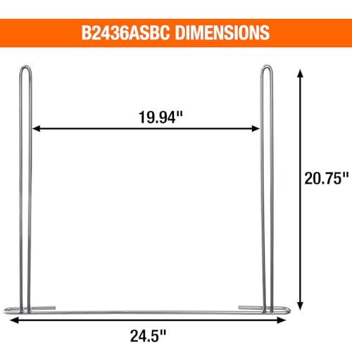 Image of Buyers Products B2436ASBC Chromed Steel Anti-Sail Brackets for Use with 24-Inch-Wide Mud Flaps, 2 Count, Hold Mudflaps Straight & Flat, Bolt or Weld on to Truck or Trailer