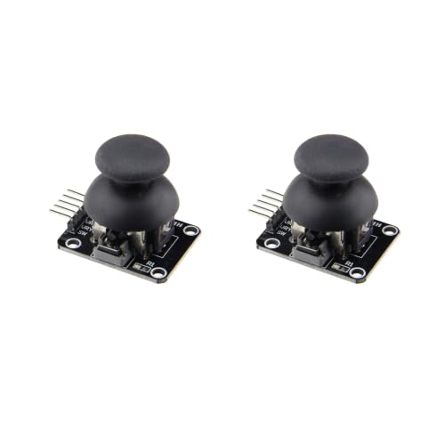Image of 2 Packs Joystick Module KY-023 Dual-Axis XY Analog Thumbstick Sensor with Push Button, PS2 Style Control Lever for Arduino, Raspberry Pi, ESP32 DIY Game Controller and Robotics Projects