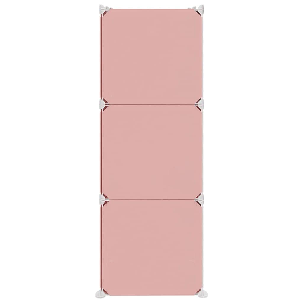 vidaXL Scaffale Portaoggetti per Bambini con 6 Cubi Rosa in PP