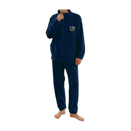 Mens Winter Long Sleeved And Pants Velvet Set, Loungewear Pajamas Sleepy Nightwear