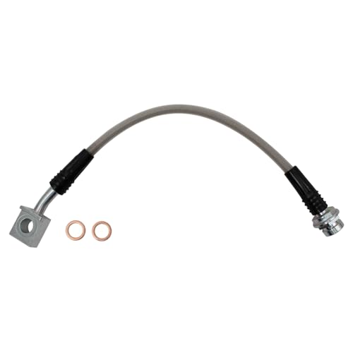 Image of TRQ Brake Hose Set Compatible with 2002-2006 Cadillac Escalade 2003-2006 Escalade ESV Escalade EXT Chevrolet Avalanche 1500 2001-2006 Suburban 1500 2000-2006 Tahoe GMC Yukon Yukon XL 1500