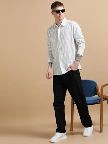Image of StitchX Men's Full Sleeve Vertical Stripes Shirt