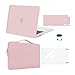 MOSISO Compatible with MacBook Air 15 inch Case M4 M3 M2 2026 2025-2023 A3241 A3114 A2941 Chip with Touch ID, Plastic Hard Shell&Sleeve Bag&Keyboard Skin&Screen Protector&Webcam Cover, Baby Pink