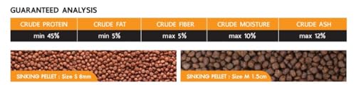 Image of Deep Insect Inside (Cricket) for High Protein Super Premium Gold Fish Formula for High Growth & Colour Enhancing Sinking Small Pellet 1.25 Kg