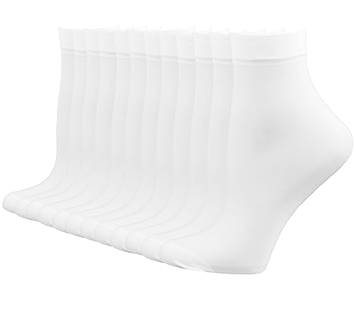Image of Women's 10-12 Pairs Ankle High Sheer Nylon Socks