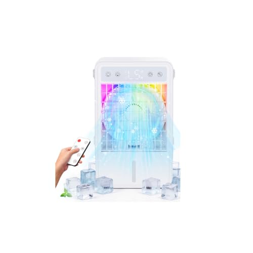 【Silenzio Totale, Sonno Ristoratore】 Questo raffrescatore d'aria portatile è praticamente impercettibile. Perfetto per chi lavora da casa, studia fino a tarda notte o desidera addormentarsi in un ambiente silenzioso. Il timer programmabile da 2 a 10 ore con spegnimento automatico garantisce un utilizzo senza pensieri una volta impostato. Nessun spreco di energia. Ideale per camere da letto, studi e uffici open space.