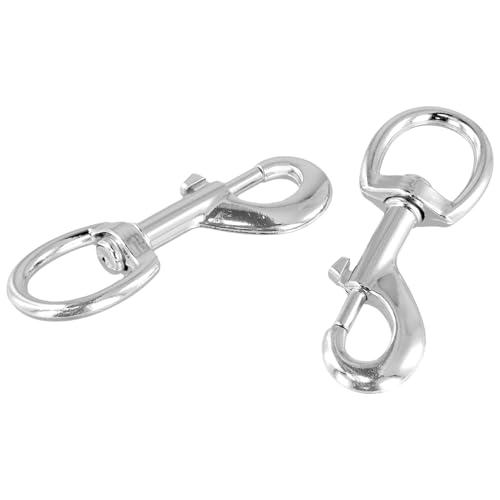 MUKLEI 15 Pack Swivel Snap Hooks, 3.5 inch Silvery Snap Hooks, Small Fastener for Keychains, Straps, Hanging Tags - Thumbnail 5