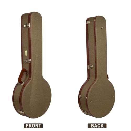 image for Crossrock Master Series 5-String Resonator Banjo Case | Olive Green Tw