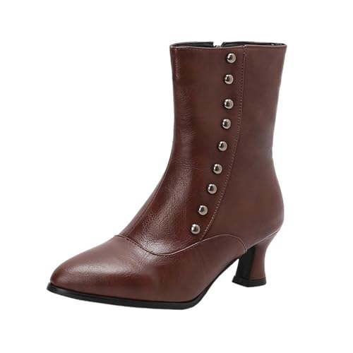 Bottines d'hiver chaudes femme 39.5 en polaire marron à fermeture éclair