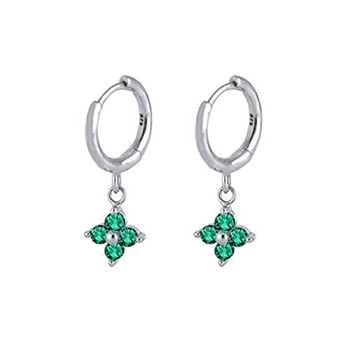 Pendientes de aro para Mujer, Pendientes con Forma de Copo de Nieve y circonita de Diamantes de Colores, Pendientes Piercing, Pendientes de joyería