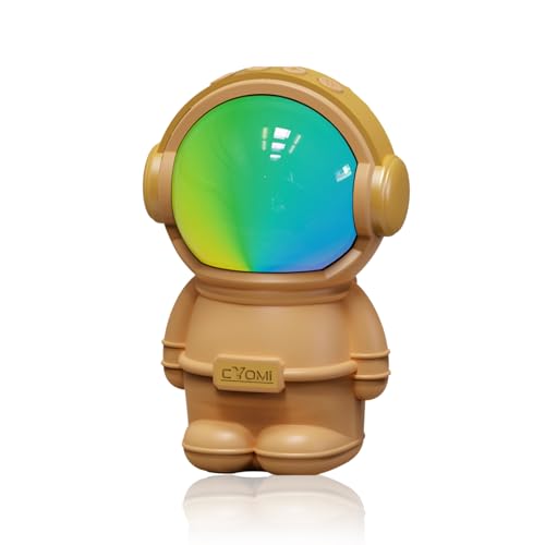 Image of CYOMI Astronaut Bluetooth Wireless Speaker with RGB Lights | 8W Stereo Output | Portable Space-Themed Design | Compatible with All Devices - Speaker Bluetooth Wireless for Home & Travel (Gold)