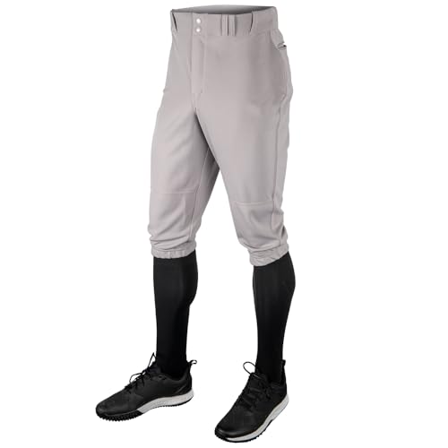 League Outfitters Men's MVP Knicker Style Baseball Pants - Grey - L