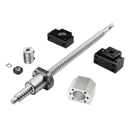 Vis à billes roulée SFU1605 500mm avec écrou et support BKBF12