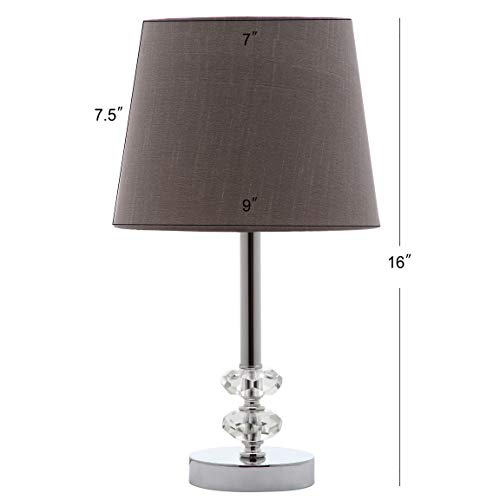 Lámpara de Mesa de Noche Cristal Gris Claro 16 pulgadas Set 2 miniatura 3