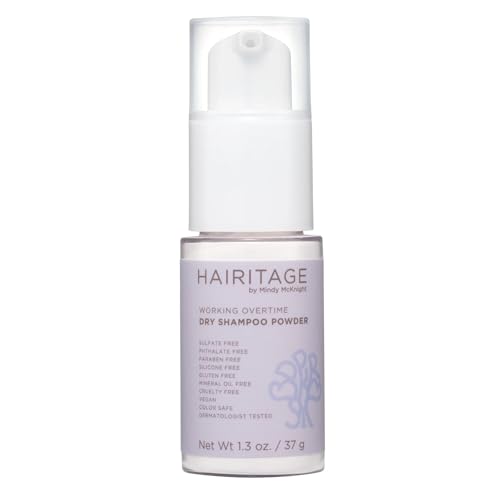 Hairitage Dry Shampoo Non-Aerosol Powder for Oily Hair - Mattifying Volumizing Style Extending For Men & Women Easily Blended Absorbs Oil Sweat Odor Lightweight Vegan 1.3 oz