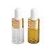 GatherTOOL 1Pc Empty Glass Bottles Mini Jars Containers 3ML Thin Glass Small Brown DIY Oil Vials Sample Test Bottle Essential Oil Bottle