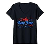 Photo Gallery donna happy new year 2025 shirt men women happy new year 2025 maglietta con collo a v Photo Gallery donna happy new year 2025 shirt men women happy new year 2025 maglietta con collo a v