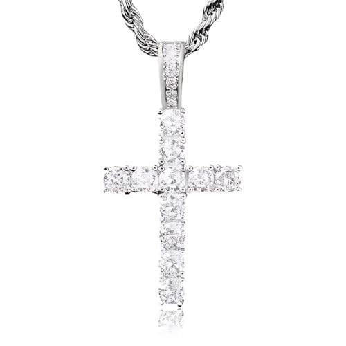 2,🌟【Materiali premium】Realizzata in acciaio inossidabile anallergico (senza sbiadire) e pendente in lega con cristalli, questa collana offre durata e stile senza compromessi. Un accessorio che cattura l'attenzione e si adatta perfettamente all'abbigliamento quotidiano.