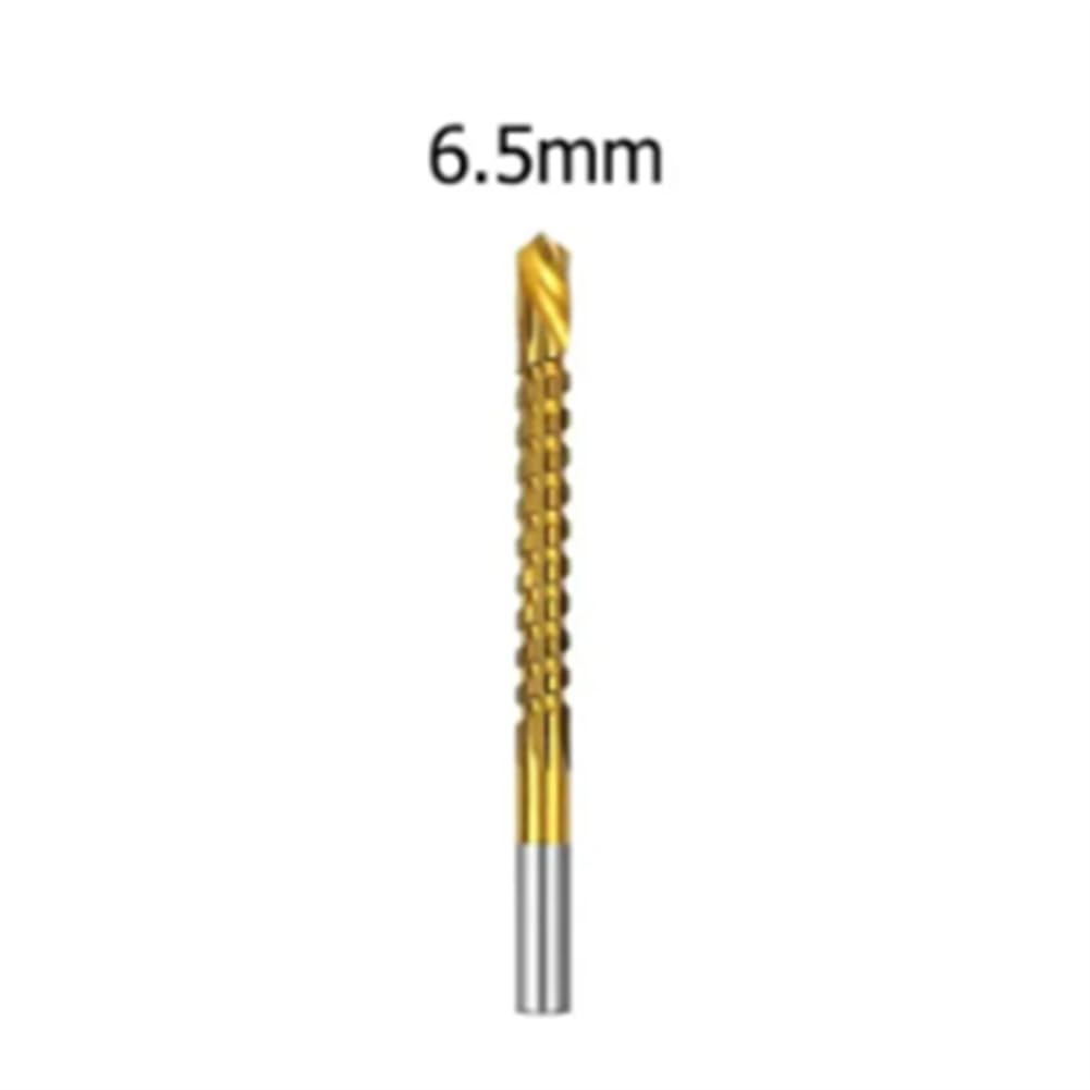 Broca de Taladro Recubierta de Titanio de 6,5 mm Broca de Dentada en Espiral Broca Compuesta Broca Helicoidal