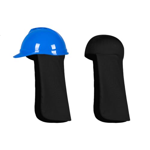 Unikato ヘルメット 日除け 首 ヘルメット取付用 ネックガード 日除けカバー 2枚セット 冷感タオル 冷却タオル UVカット 熱中症対策 冷感持続 吸汗速乾 携帯便利 暑さ対策グッズ 屋外作業 建築現場作業 農作業などにぴったり (黒)