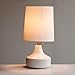 Lawrence & Scott Akari White Porcelain Handmade Luxury Japandi Table Lamp for Bedroom Living Room Office