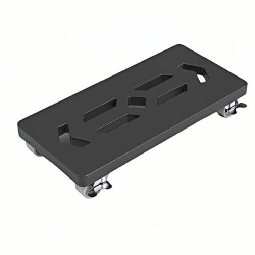 zjdgweh CPUスタンド pcスタンド デスクトップ キャスター付き CPUキャスター付き台車 デスクトップpc 置き台 パソコンラック キャスター付き 調整 移動可能 熱対策 多用途 ブ 掃除がラク 会社 オフィス 自宅 (フラット[スチール製ユニ