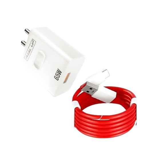 Image of 65W VOOC Charger | Dual Port USB + Type-C Mobile Charging Adapter | Compact & Travel-Friendly Design