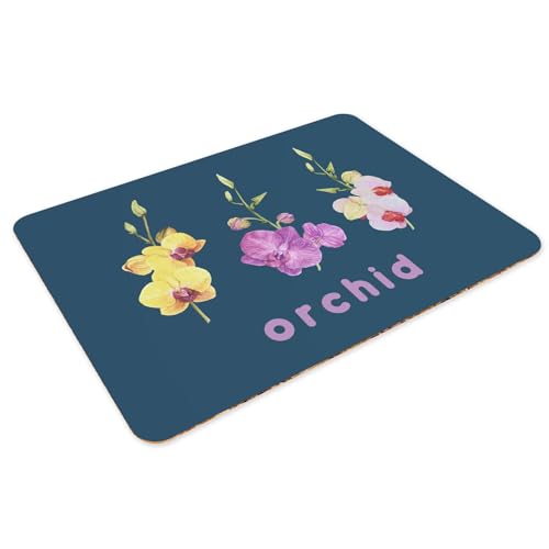 Sets de table bleu orchidée en liège grand format 4 pièces - 3