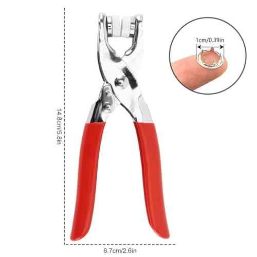 Alicate de Pressão Set Prong Press Pinos Fixadores para Instalação de Bolsas de Roupas e Botões de C