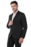 SaintX Men's Formal Blazer/Coat, dri-fit Fabric, Office Jet Black