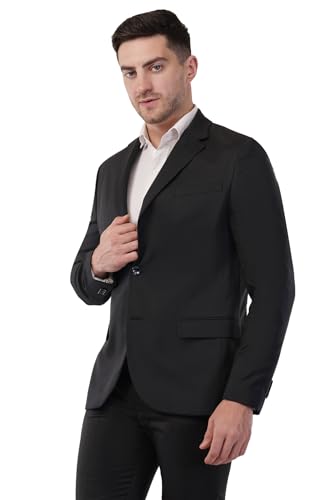 SaintX Men's Formal Blazer Tailored SAINTJK01_Jet Black