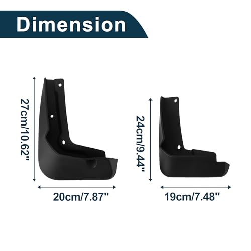 Image of Mud Flaps Splash Guards for Volkswagen C-Trek 2018-2019 W /Mount Accessories Mud Guards Front and Rear 1 Set