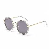 Unisex-Sonnenbrille, Retro-Sonnenbrille, High-Definitiontac, polarisiert, rund, graue Gläser,...