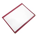 MUELODSIC Transparentes Menü PVC Cover Wiederverwendbarer Speisekartenhalter für Restaurant Hotel Langlebiger Schützender Menüumschlag Einfach zu Reinigen und Kostensparend