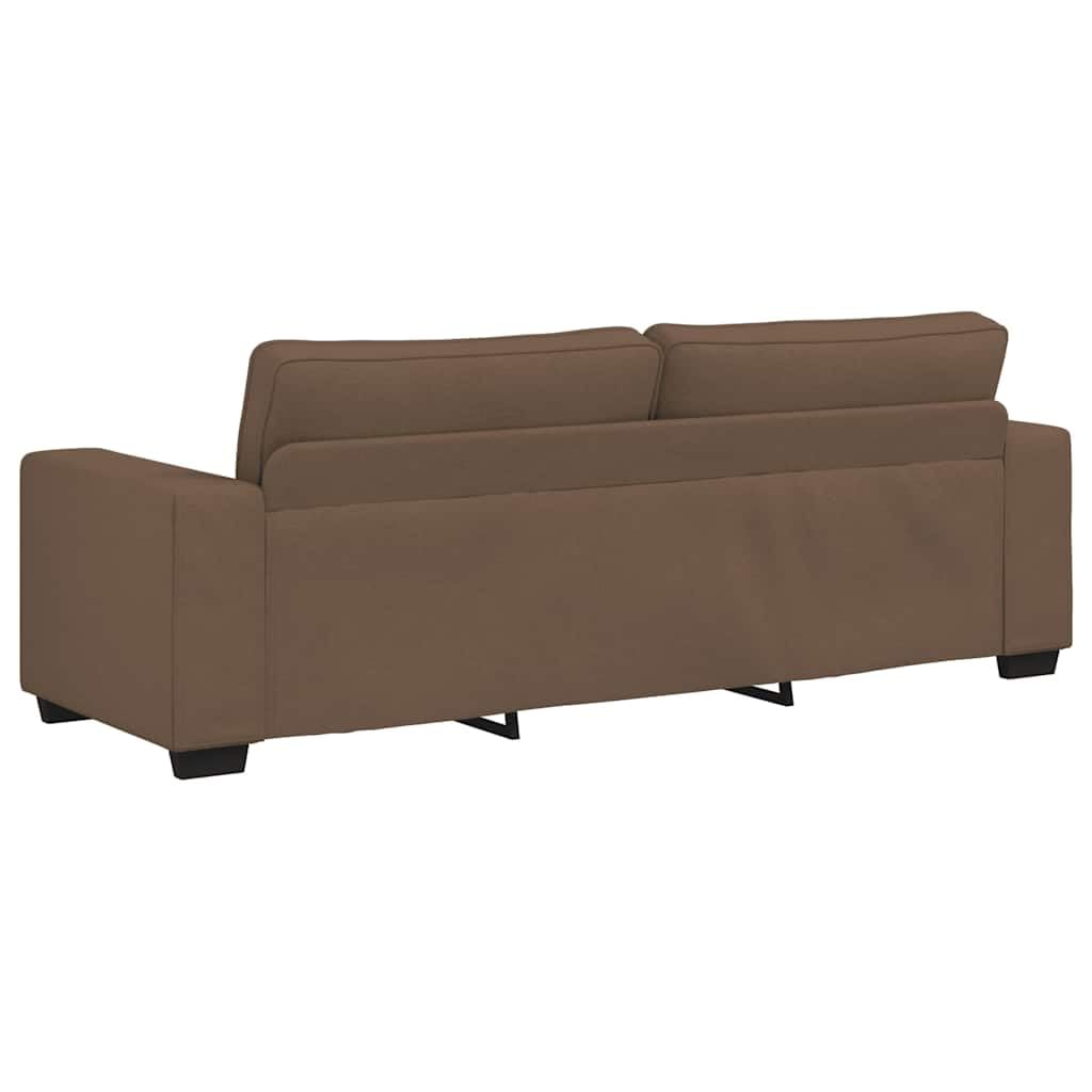 Canapé 3 Places Marron en Tissu avec Coffre de Rangement Structure en Bois et métal idéal pour Salon, séjour ou Bureau Dimensions 220x77x82 cm