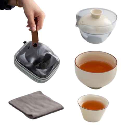 Juego de té para regalar con tetera de cerámica y accesorios de tarde 2